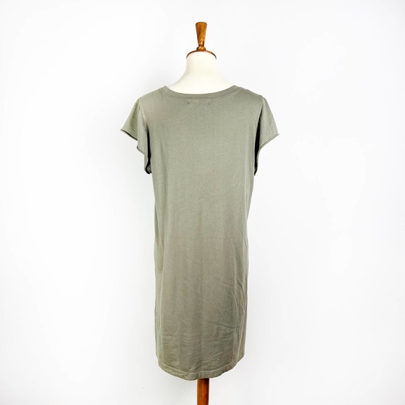 Michael Stars Los Angeles Sage Green Short Sleeve T-Shirt Dress Size Large - Picture 2 of 5